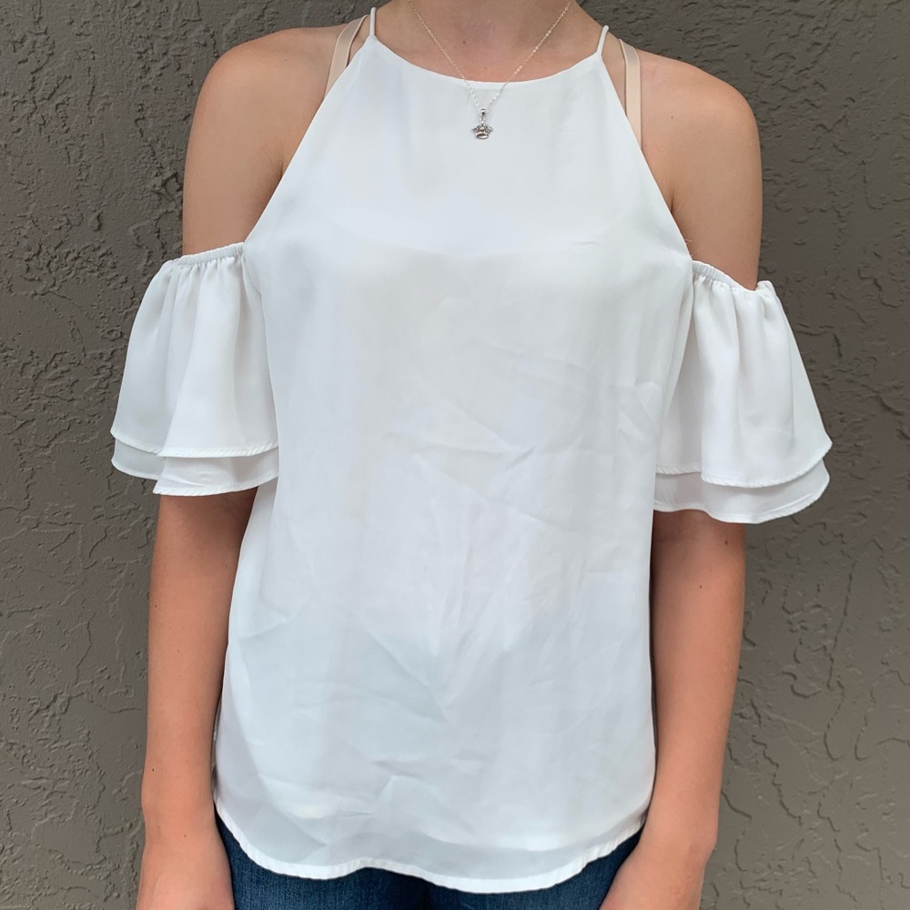 White Off the Shoulder Blouse